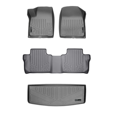 Floor Mats 2 Rows and Cargo Liner Grey <br> 20-21 Cadillac XT6 with Bench Seats