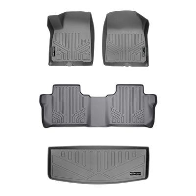 Floor Mats 2 Rows and Cargo Liner Grey <br> 20-21 Cadillac XT6 with Bench Seats