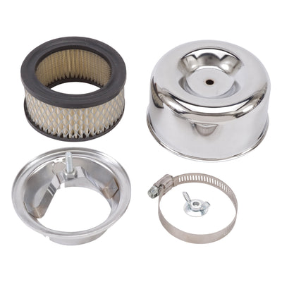Chrome Air Cleaner Assembly <br> For 94 Series Carburetor (4.65in)