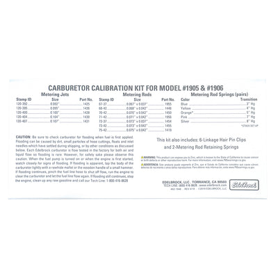 Carburetor Calibration Kit <br> Universal Fit