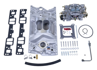 Engine Intake Manifold / Carburetor Kit <br> Chevy Small-Block Gen I Vortec 262-400 Engines