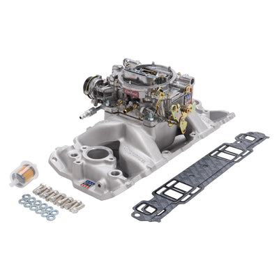 Engine Intake Manifold / Carburetor Kit <br> Small-Block Chevy 262-400 (4.3-6.6L) Engines