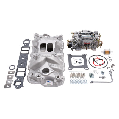 Engine Intake Manifold / Carburetor Kit <br> Small-Block Chevy 262-400 (4.3-6.6L) Engines