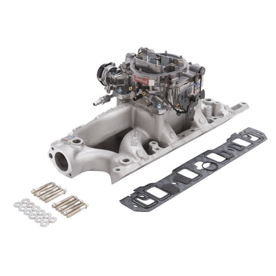Engine Intake Manifold / Carburetor Kit <br> Small-Block Chevy 262-400 (4.3-6.6L) Engines