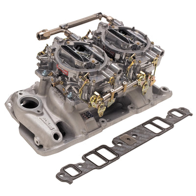 Engine Intake Manifold / Carburetor Kit <br> Small-Block Chevy 262-400 (4.3-6.6L) Engines