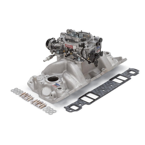 Engine Intake Manifold / Carburetor Kit <br> Chevy Small-Block Gen I Vortec 262-400 Engines
