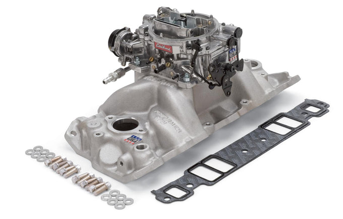 Engine Intake Manifold / Carburetor Kit <br> Chevy Small-Block Gen I Vortec 262-400 Engines