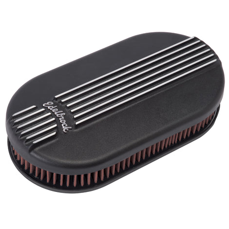 Classic Series Black Small Oval Cast Air Cleaner <br> Universal Fit