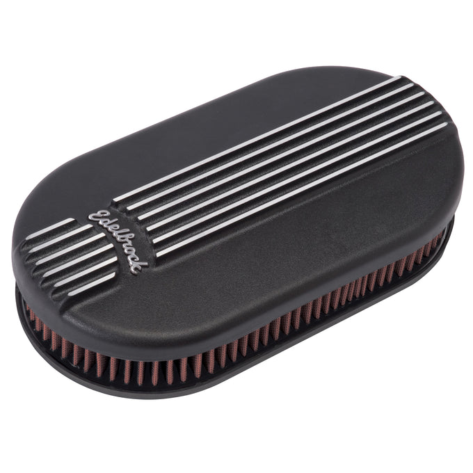 Classic Series Black Small Oval Cast Air Cleaner <br> Universal Fit
