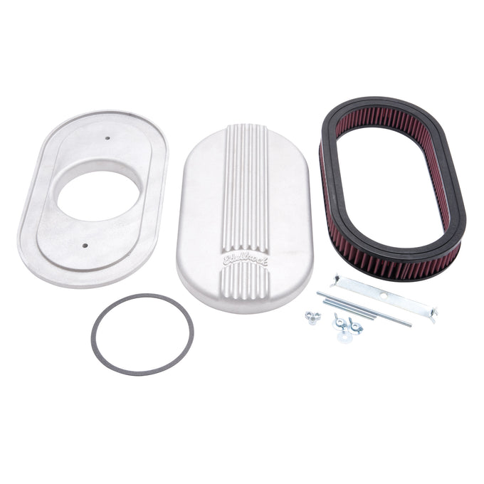 Classic Series Oval Air Cleaner, Aluminum Top <br> For Single 4-Bbl Carb