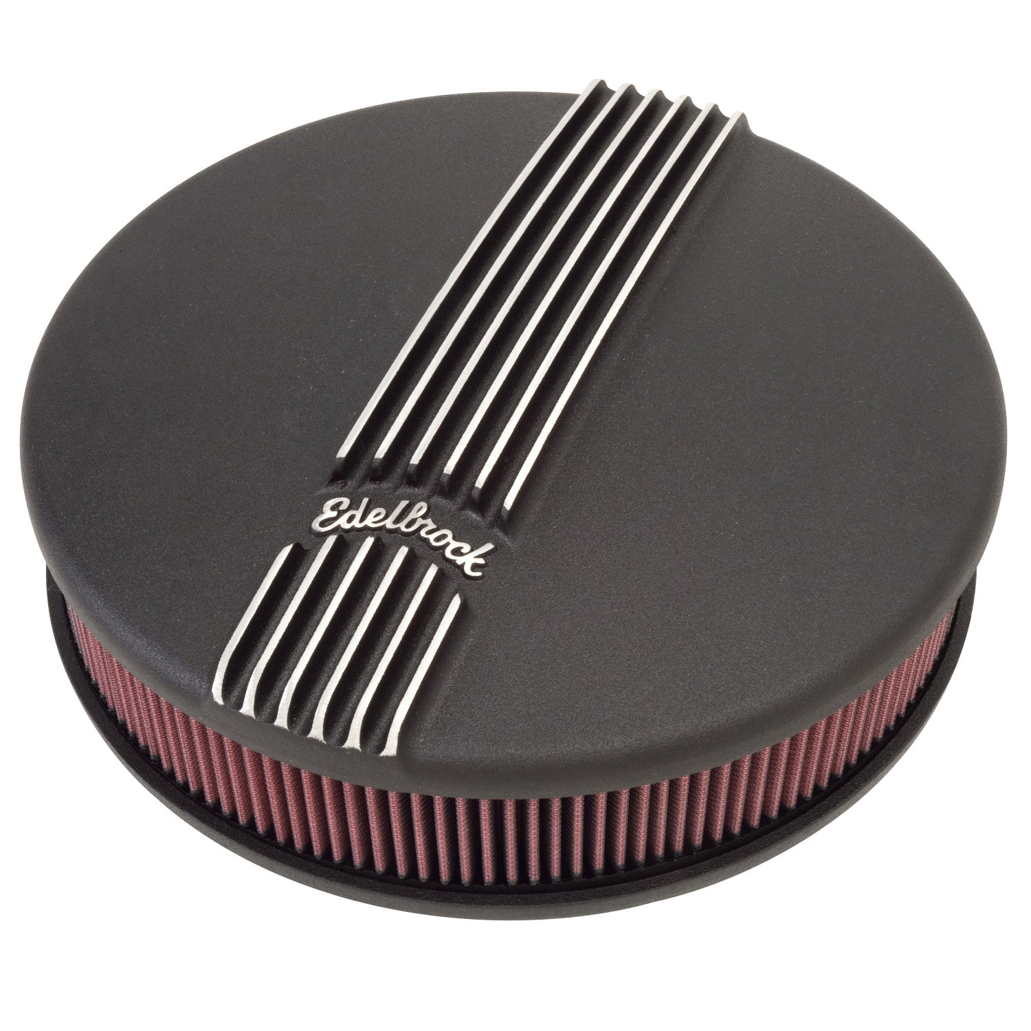 Classic Series Black Round Cast Air Cleaner <br> Single 4-Bbl Carb - 3in Element
