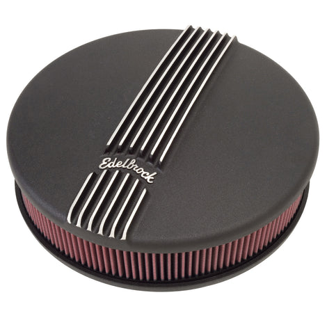 Classic Series Black Round Cast Air Cleaner <br> Single 4-Bbl Carb - 3in Element