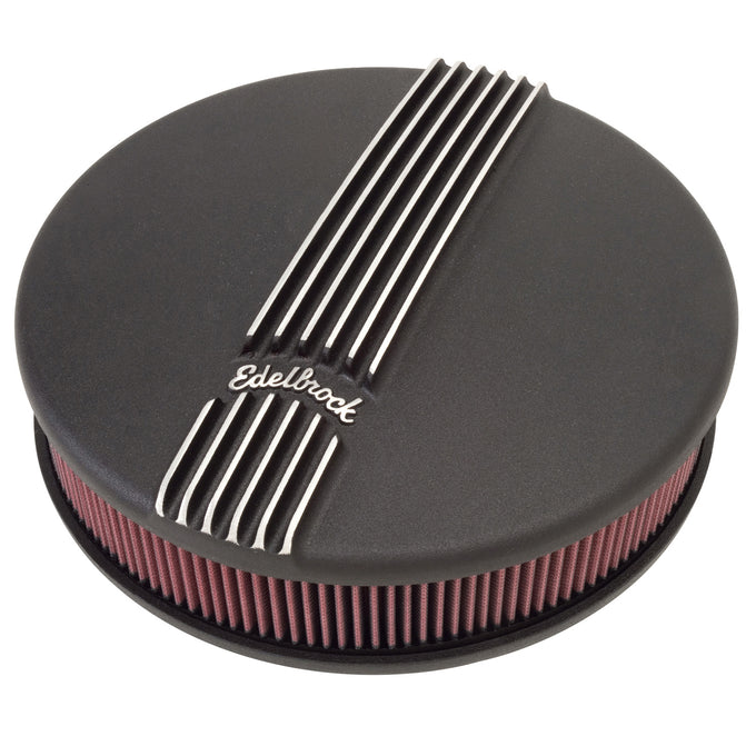 Classic Series Black Round Cast Air Cleaner <br> Single 4-Bbl Carb - 3in Element