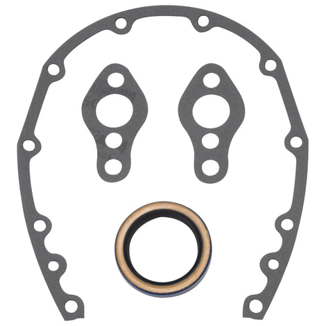 Engine Timing Cover Gasket Set <br> Small Block Chevy 302-400 (4.9-6.6L) Engines
