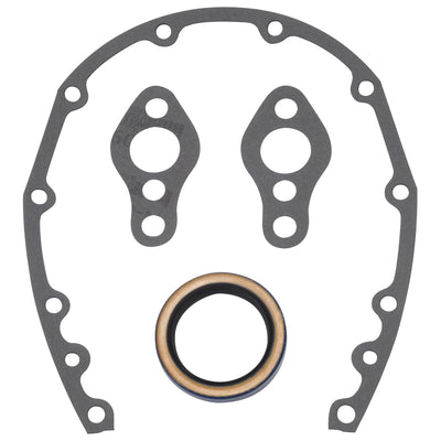 Engine Timing Cover Gasket Set <br> Small Block Chevy 302-400 (4.9-6.6L) Engines