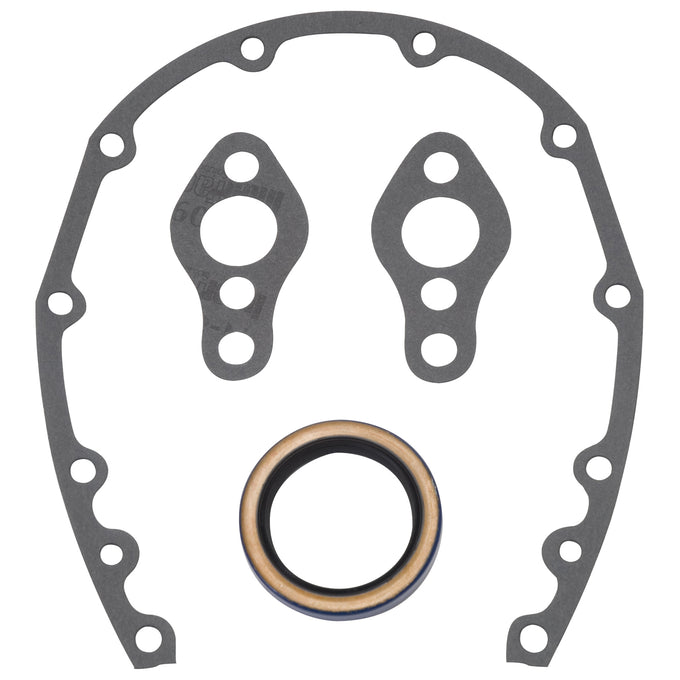 Engine Timing Cover Gasket Set <br> Small Block Chevy 302-400 (4.9-6.6L) Engines