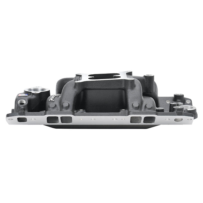 Black RPM Air-Gap SBC Intake Manifold <br> Small Block Chevrolet 262-400 (4.3-6.6L) Engines