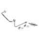 Chrome Dual-Feed Fuel Line Kit W/Polished Filter <br> Universal Fit