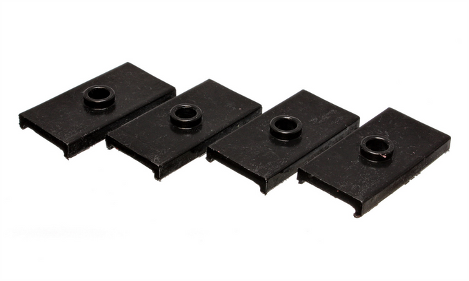 Black Rear Leaf Spring Pad Set <br>63-80 MG MGB