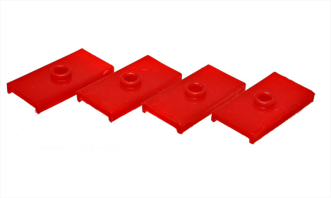 Red Rear Leaf Spring Pad Set <br>63-80 MG MGB