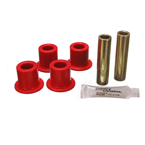 Red Frame Shackle Bushing Set <br>87-95 Jeep Wrangler