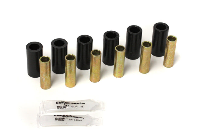 Black Frame Spring Bushing Set <br>55-58 Jeep Willys, 59-75 Jeep CJ3/CJ5