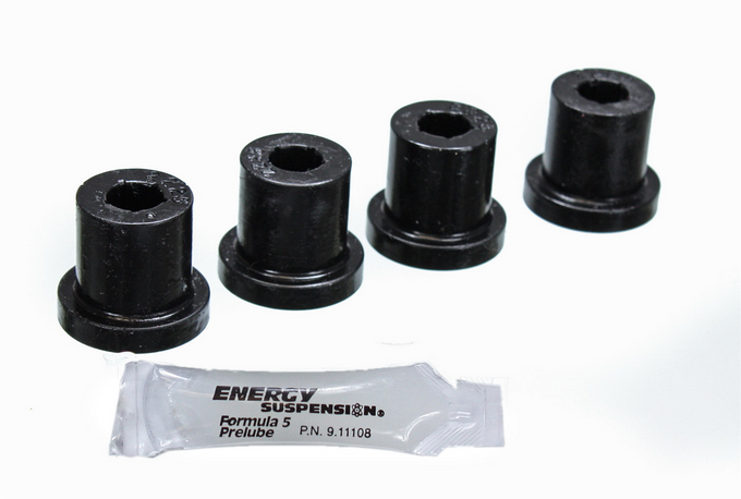 Black Shackle Bushing Set <br>76-86 Jeep CJ5/CJ7