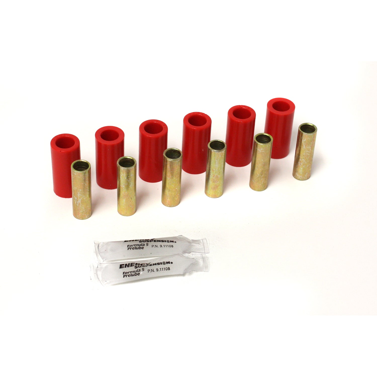 Red Frame Spring Bushing Set <br>55-58 Jeep Willys, 59-75 Jeep CJ3/CJ5