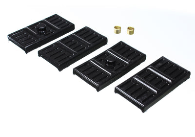 Black Mono-Leaf Spring Isolators <br>62-67 Chevrolet Chevy II