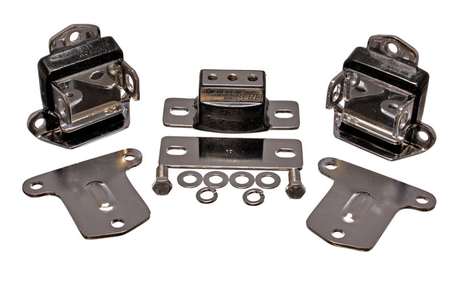 Chrome Finish Motor & Transmission Mounts <br>67-72 Chevrolet Camaro, Corvette