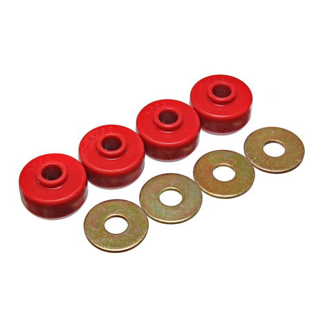 Red Cushions for Rear Leaf Spring Bushing Set <br>84-96 Chevrolet Corvette