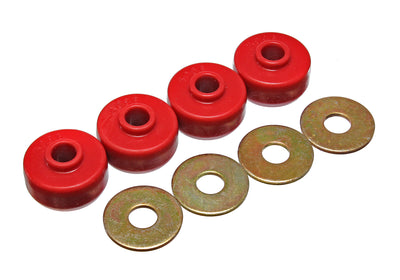 Red Cushions for Rear Leaf Spring Bushing Set <br>84-96 Chevrolet Corvette