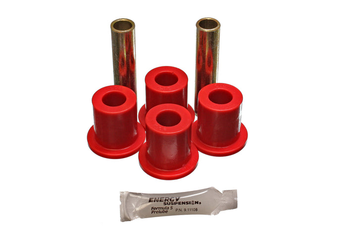 Red Rear Spring Frame Shackle Bushing Set <br>80-96 Ford Bronco F-150 F-250 F-350
