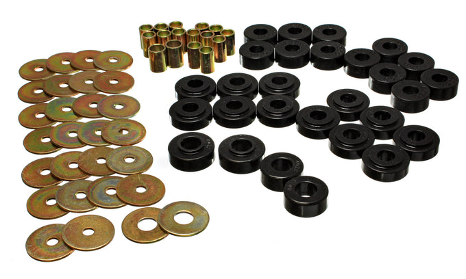 Black Rear Frame Shackle Bushing Set <br>78-79 Ford Bronco