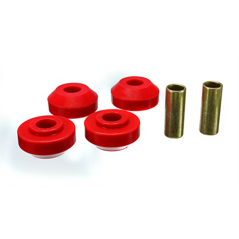 Red Front Strut Rod Bushing Set <br>67-73 Ford Mustang