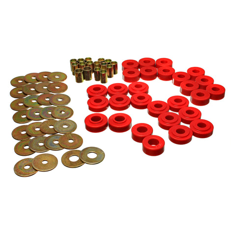 Red Rear Frame Shackle Bushing Set <br>78-79 Ford Bronco