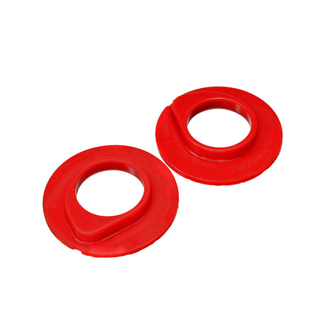 Red Front Coil Spring Isolator Set <br>90-96 Ford Bronco F-150