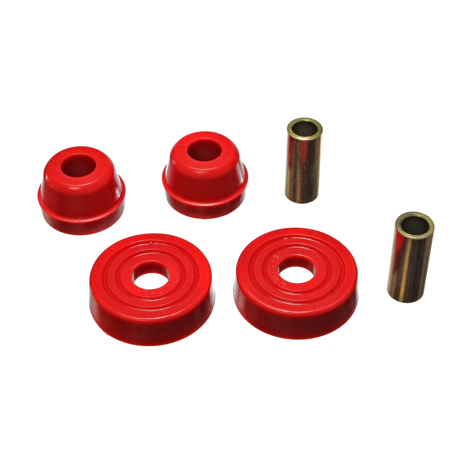 Red McPherson Strut Tower Bushing Set <br>83-99 Ford Mustang