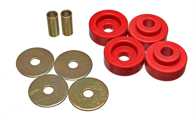 Red Torsion Bar Crossmember Mount Bushing Set <br>75-80 Chrysler Cordoba