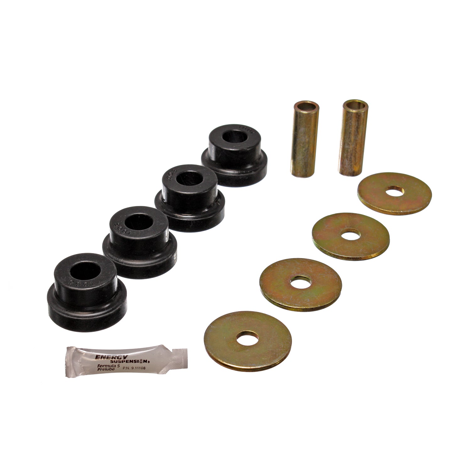 Black Rear Differential Carrier Bushing Set <br>70-73 Nissan 240Z