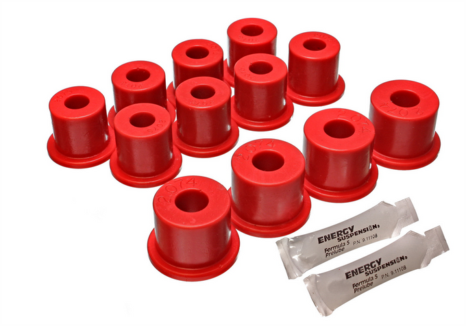 Red Rear Leaf Spring Bushing Set <br>80-86 Nissan 720