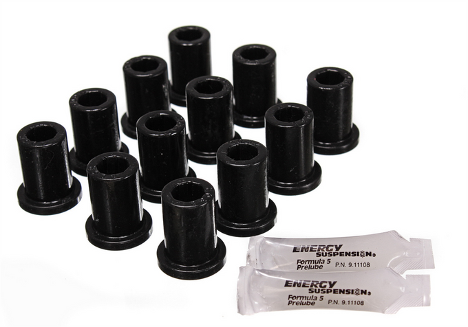 Black Front Leaf Spring Bushing Set <br>69-80 Toyota Land Cruiser