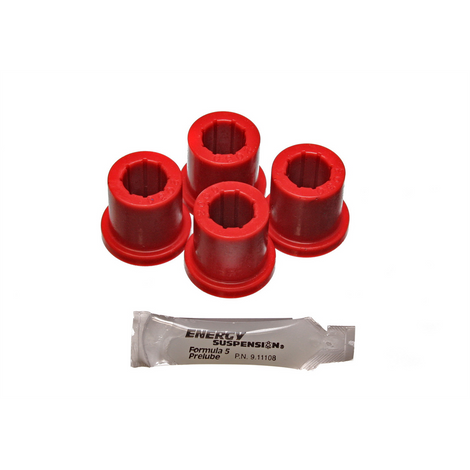 Red Rear Spring Frame Shackle Bushing Kit <br>80-88 Toyota Pickup