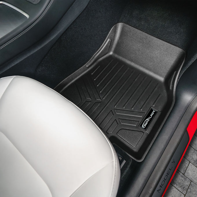 2 Rows Floor Liner Set & Front Trunk Liner Set <br> 20-23 Tesla Model Y