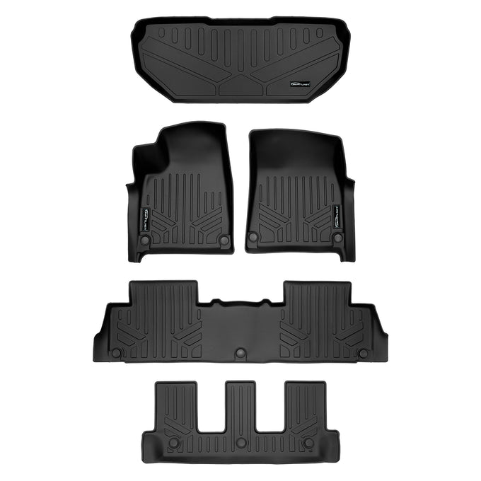 3 Row Floor Mat Liner & Front Trunk Liner Set <br> 22-24 Rivian R1S