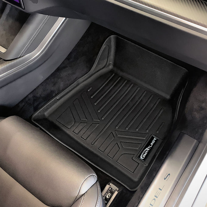 1st Row Floor Liner and Front Trunk Liner Set <br> 20-23 Tesla Model S