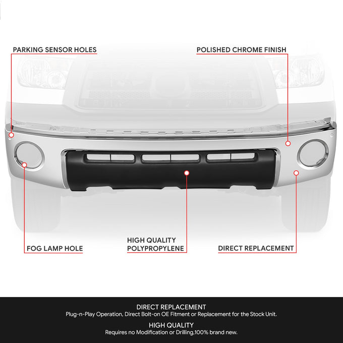 Front Bumper Facebar & Valence Panel <br> 10-13 Toyota Tundra