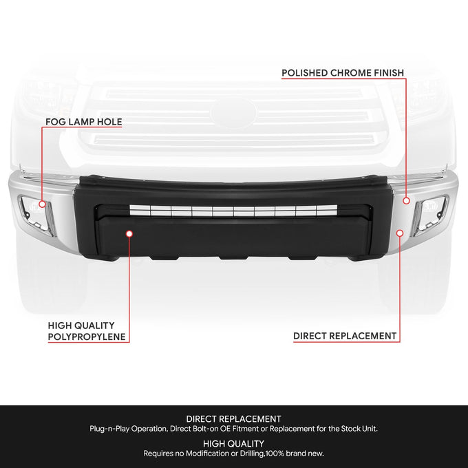 Front Bumper Grille w/o Parking Assist <br>14-21 Toyota Tundra