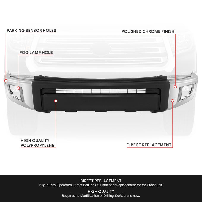 Front Bumper Grille w/ Parking Assist <br>14-21 Toyota Tundra