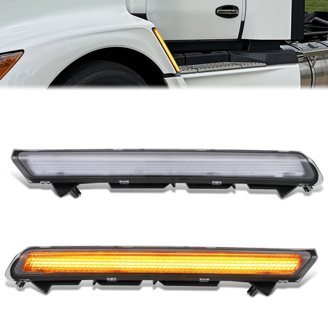 Amber LED Side Marker Lights<br>22-26 Kenworth T680